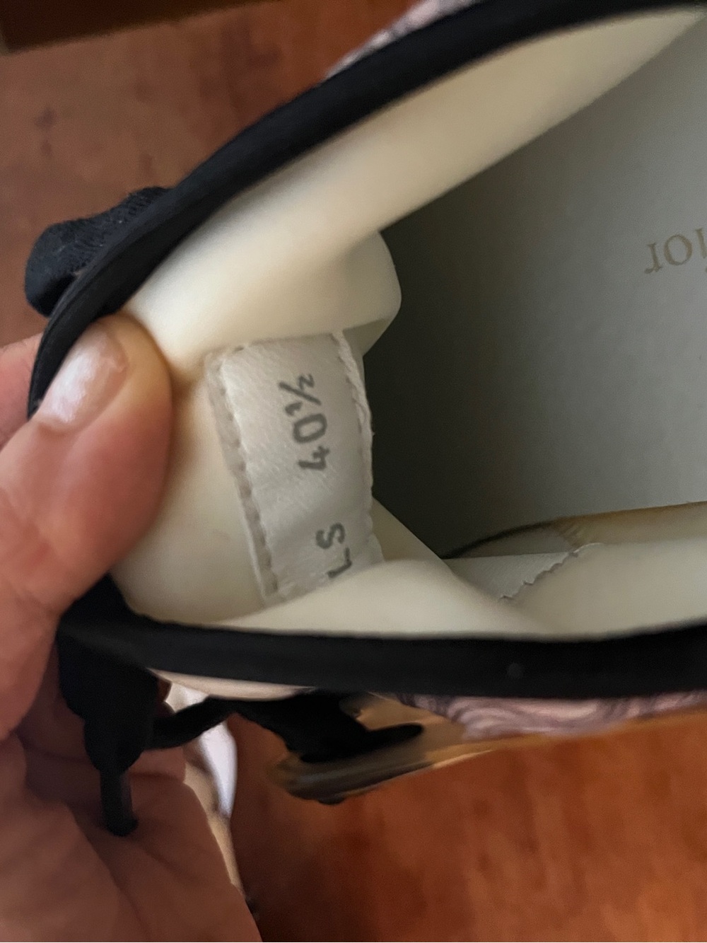 Dior d Connect Cream and Black Sneakers with Yellow Accent - Picture 11 of 11
